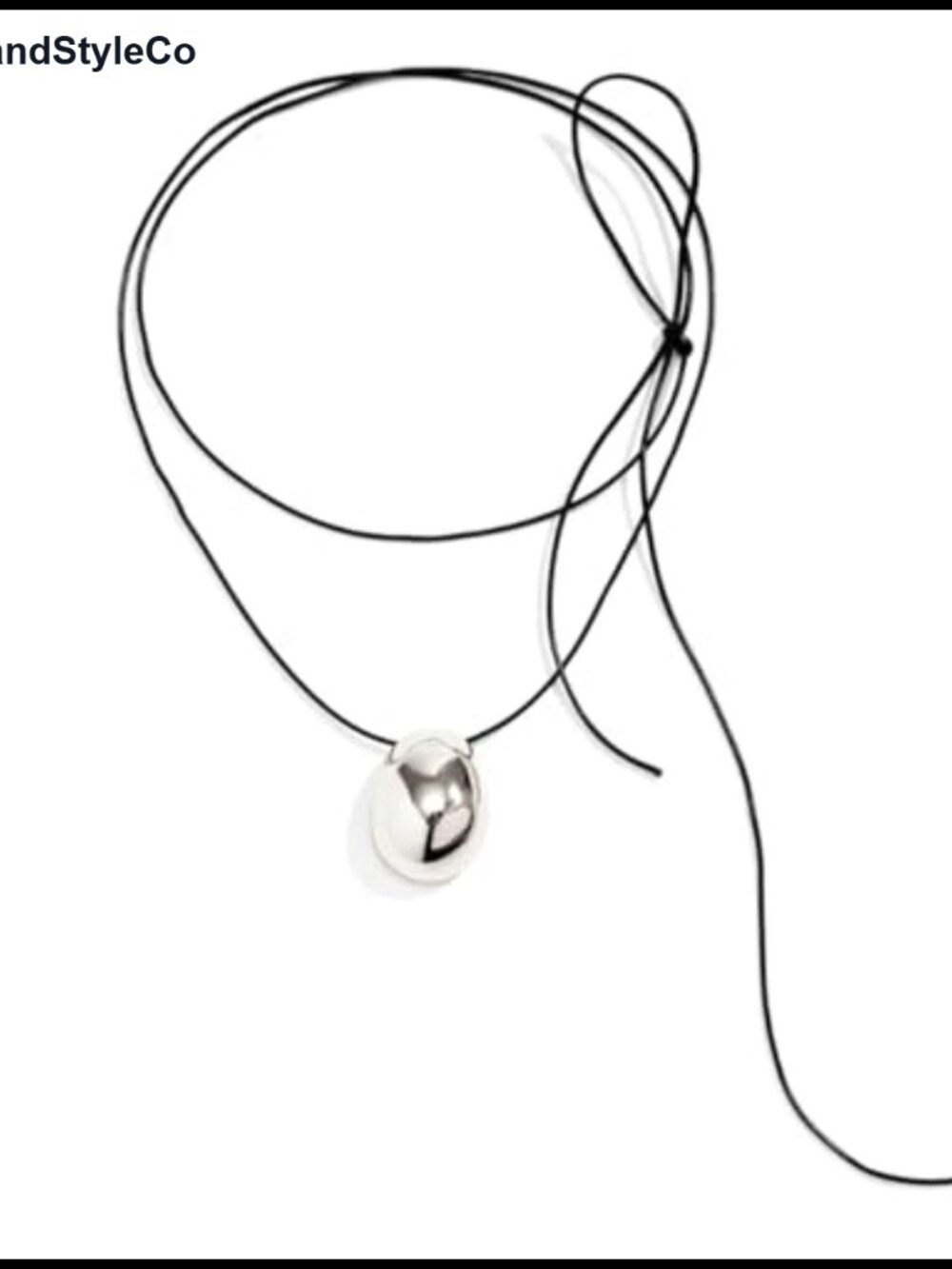 18K Gold Plated Stainless Steel Oval Pendant Necklace Boho Braided Rope